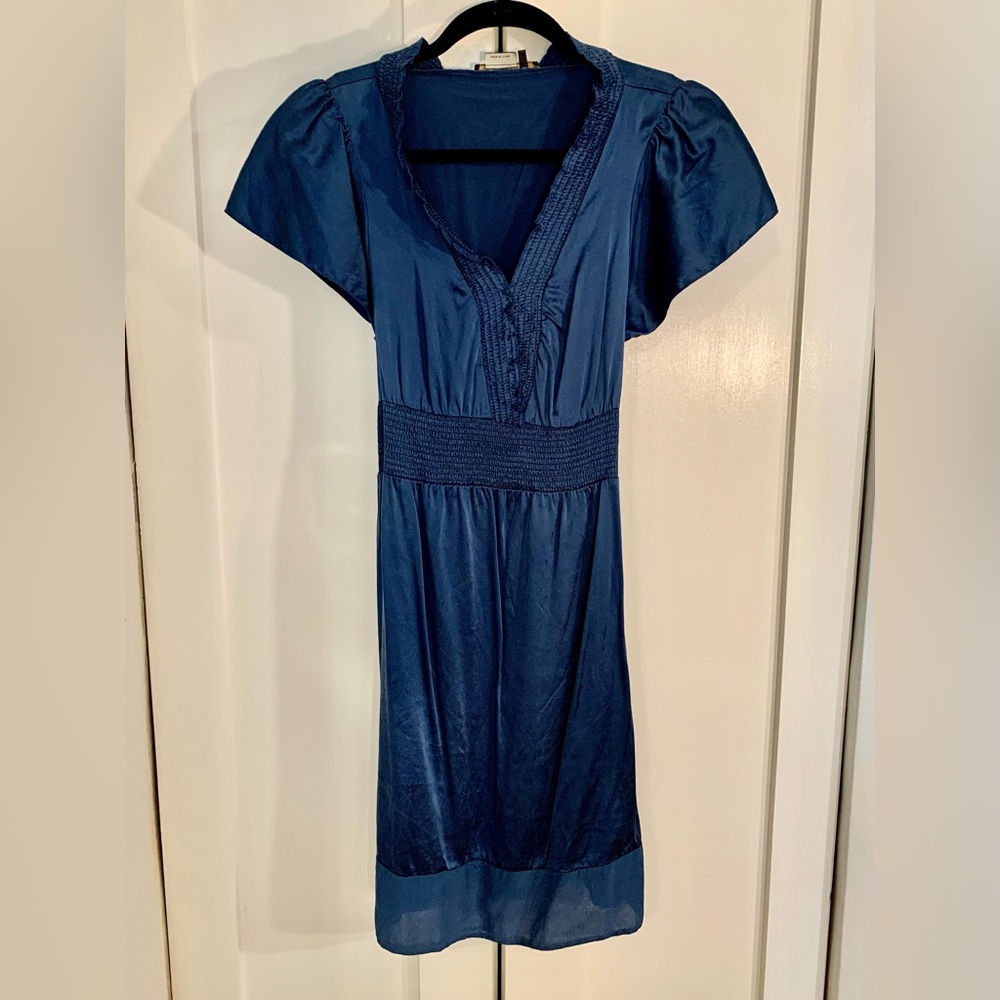 Pretty blue silk BCBGMaxAzria dress